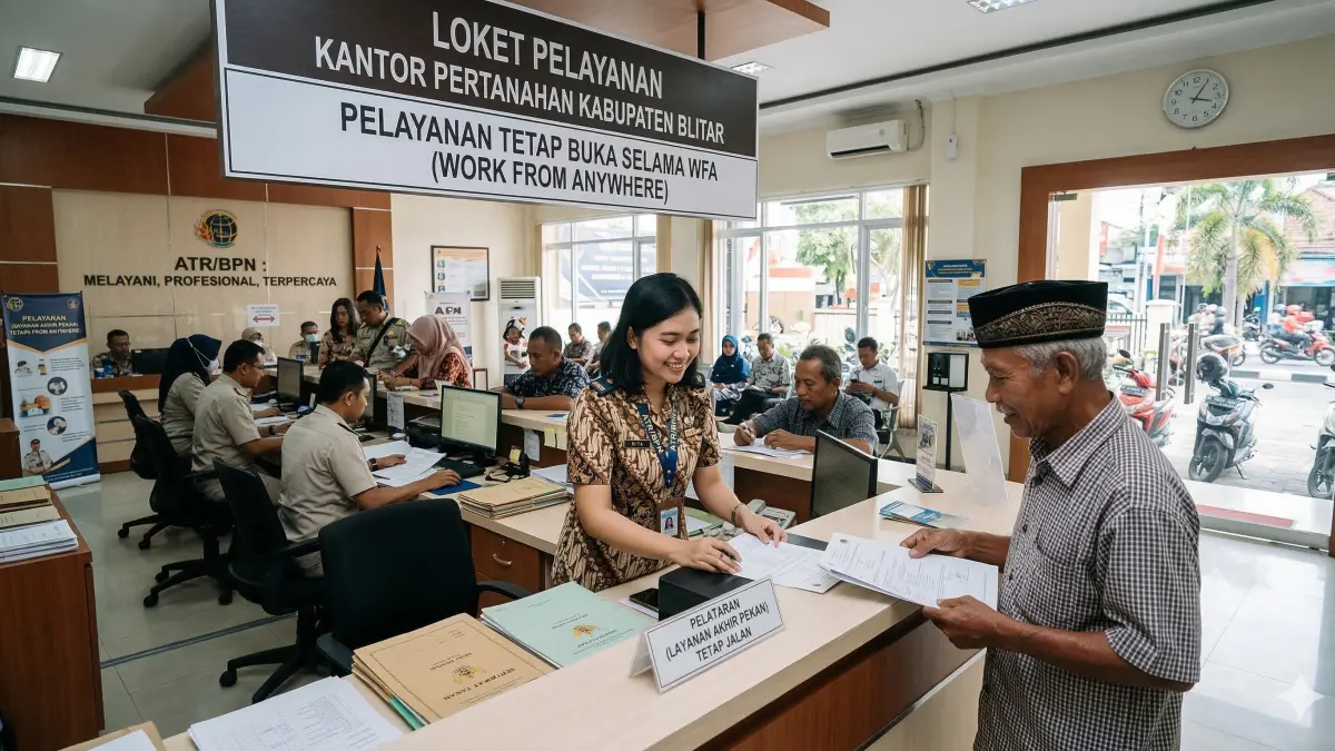 Layanan pertanahan saat WFA dipastikan tetap buka normal. Menteri Nusron jamin kantor BPN tetap melayani warga meski ada kebijakan WFA.