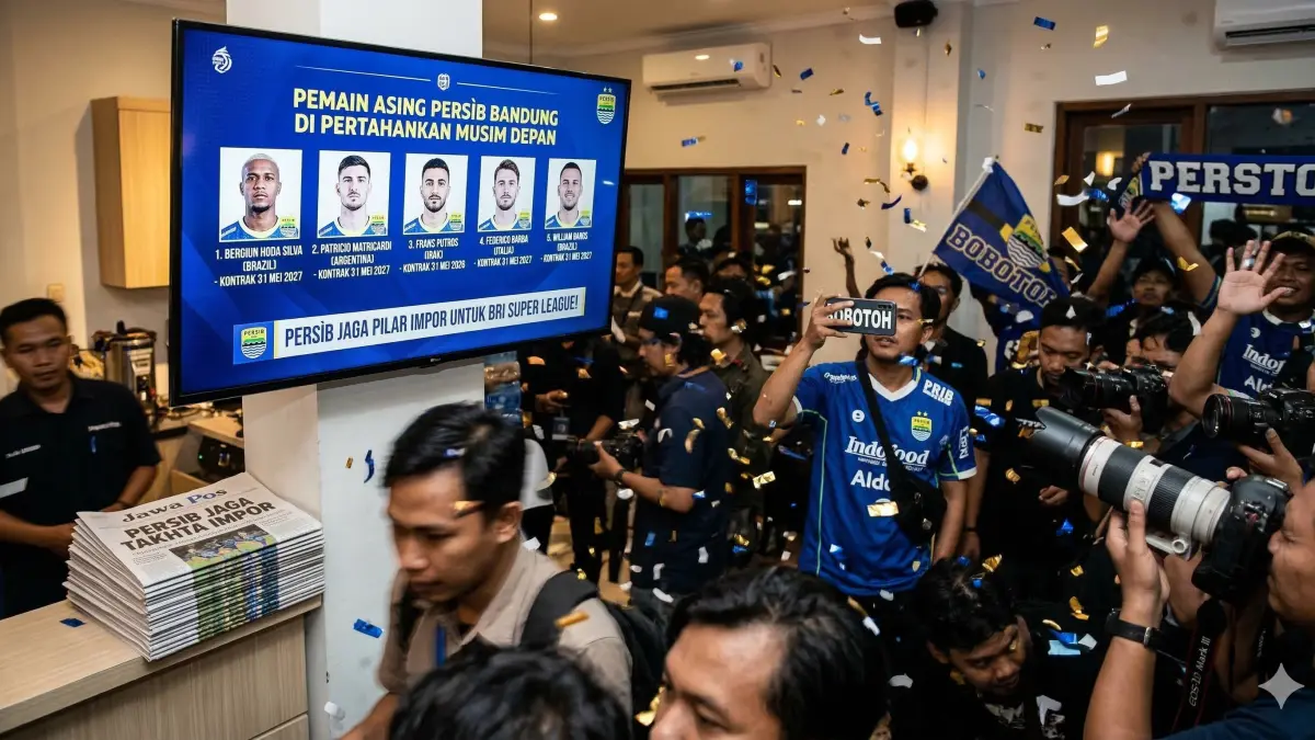 Manajemen Persib Bandung bocorkan daftar Pemain Asing Persib Bandung yang dipertahankan musim depan. Ada nama Bergiun hingga William Baros! Cek di sini!