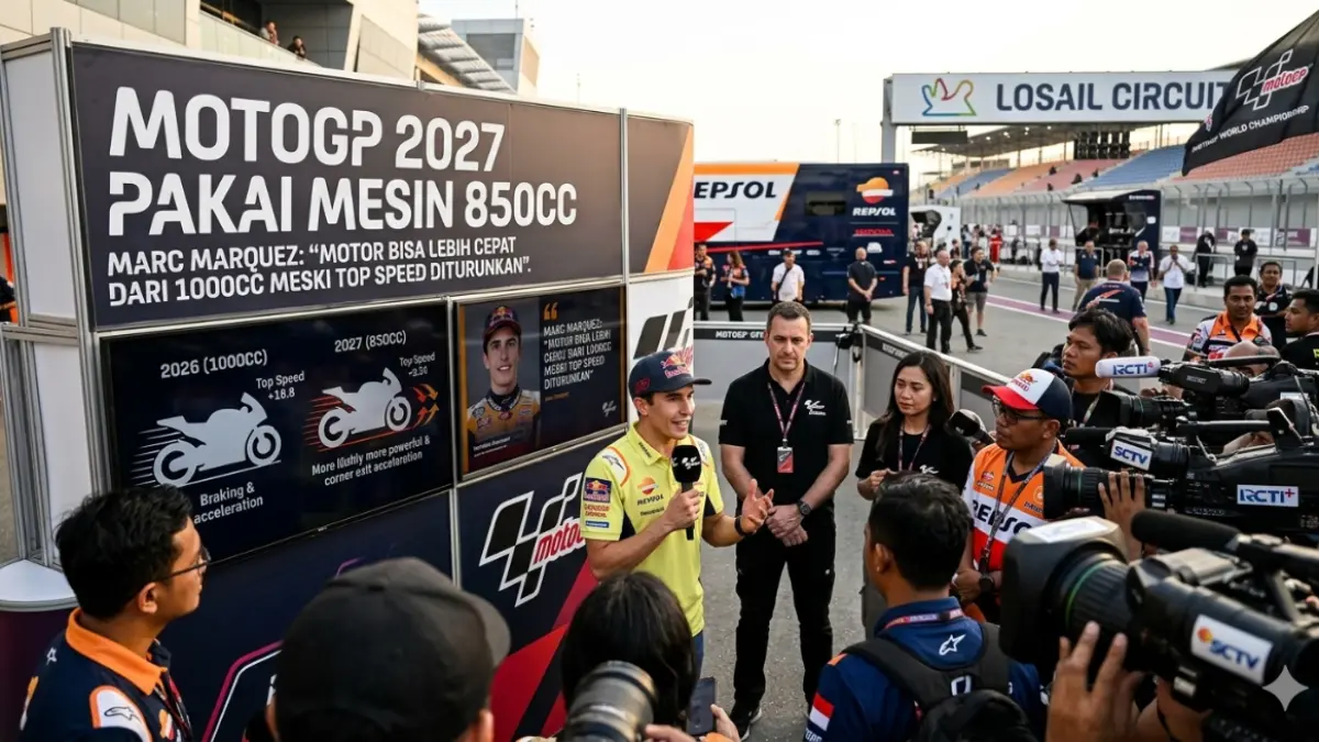 MotoGP 2027 Pakai Mesin 850cc, Marc Marquez: Motor Bisa Lebih Cepat dari 1000cc Meski Top Speed Diturunkan