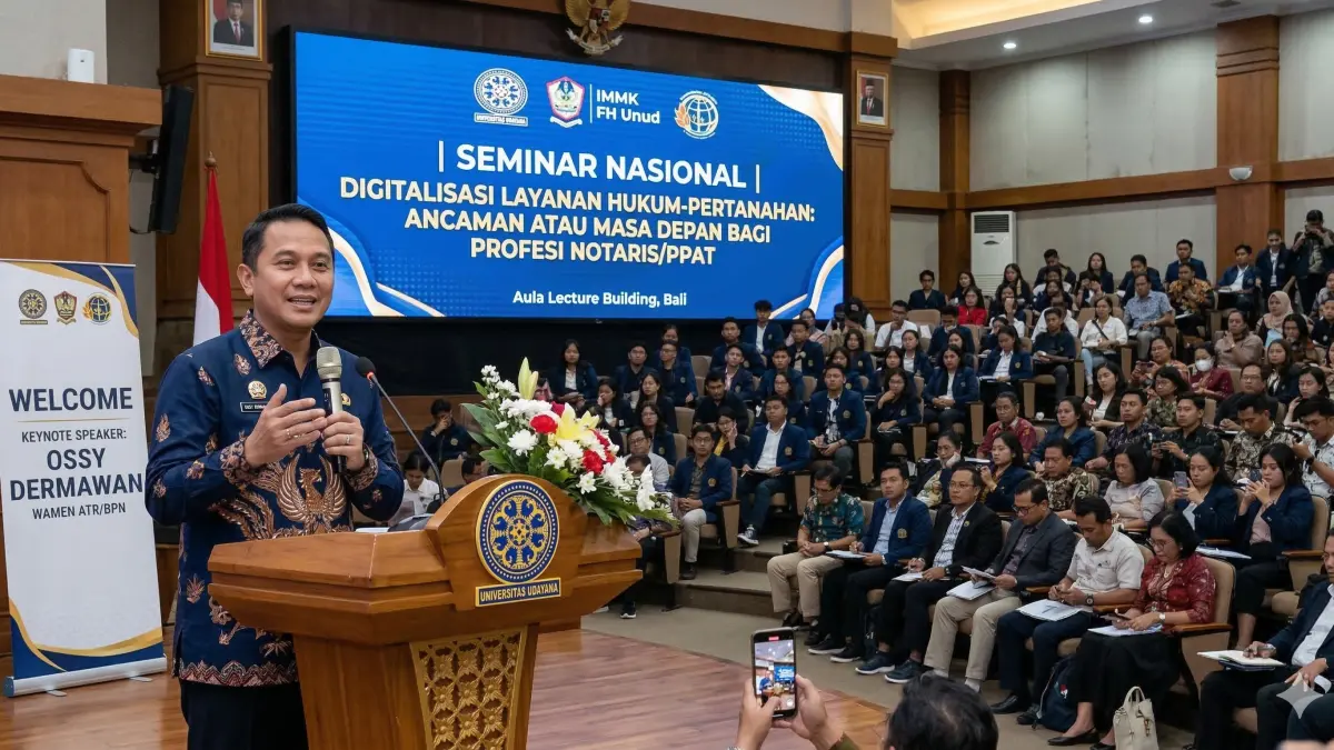 Wamen ATR/BPN Ossy Dermawan tegaskan digitalisasi layanan pertanahan bukan cuma ganti kertas. Simak nasib PPAT & transformasi besarnya!