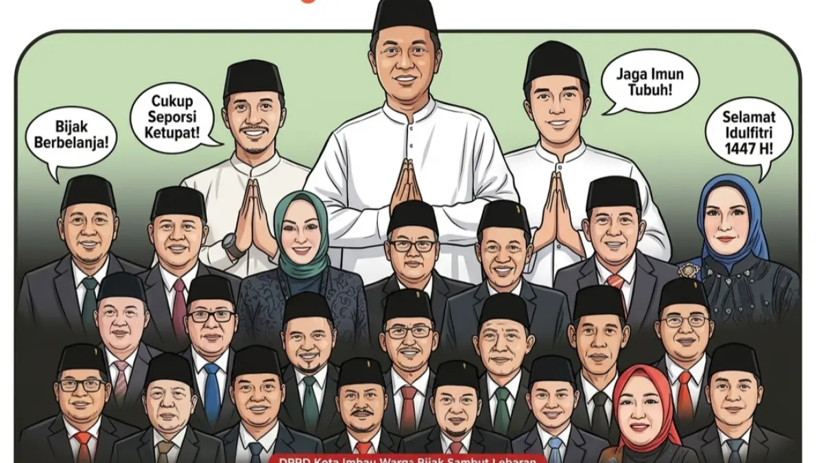 DPRD Kota Imbau Warga Bijak Sambut Lebaran. Selalu Jaga Kesehatan dan Hindari Panik Buying.