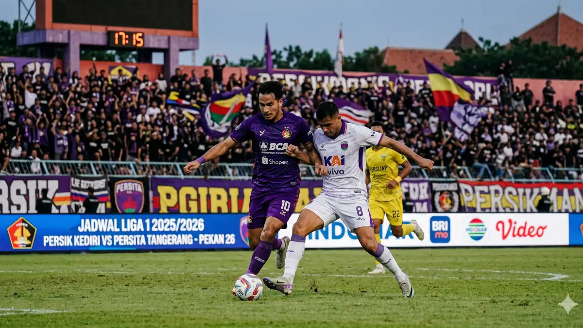 Cek Jadwal Liga 1 2025/2026 pekan 26! Persib di puncak, Persik Kediri vs Persijap, hingga duel panas zona degradasi. Simak klasemen terbaru!