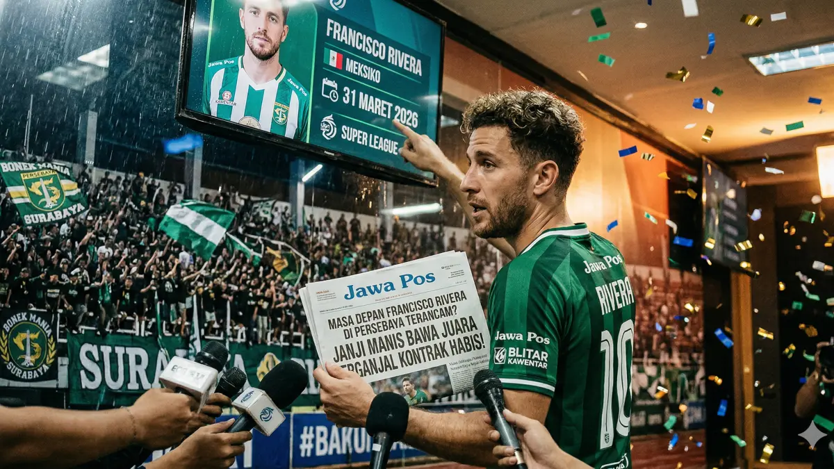 Update Masa Depan Francisco Rivera di Persebaya: Janji bawa Green Force juara Super League terancam kontrak habis 31 Maret 2026. Bonek cemas!