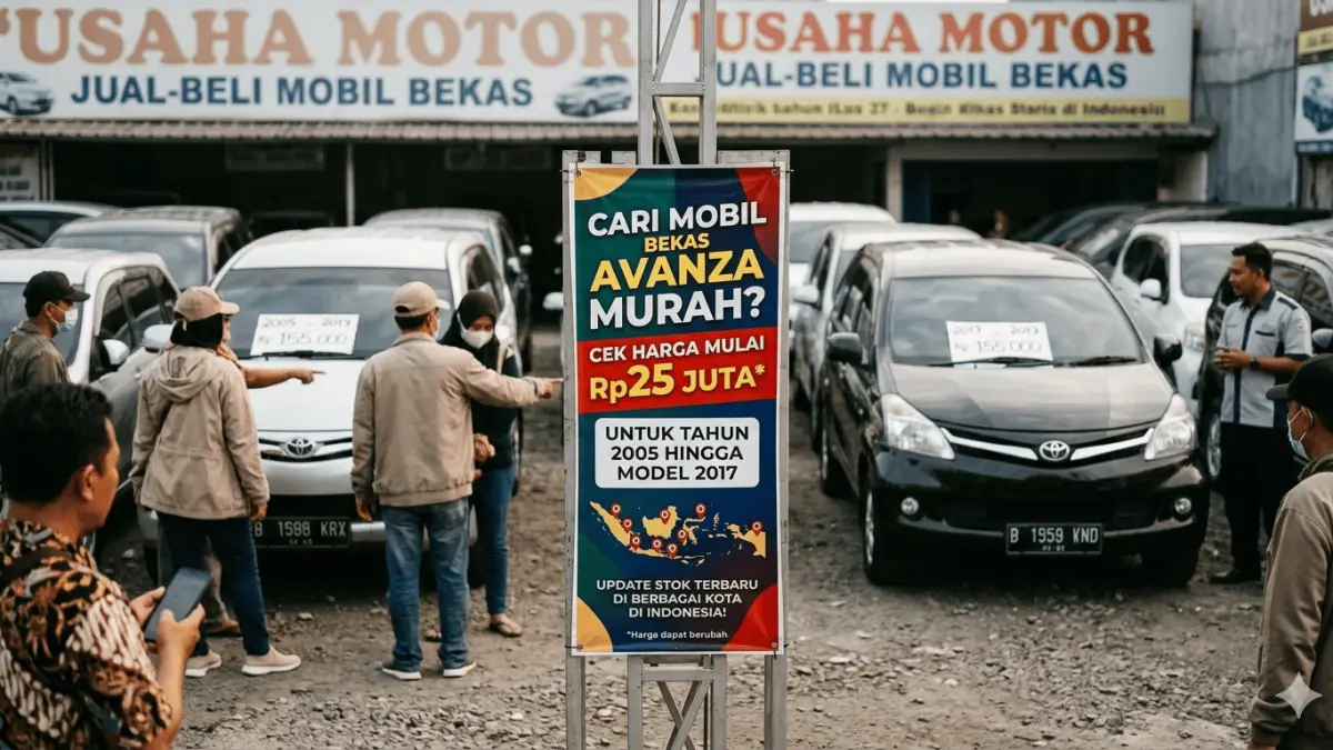 Cari mobil bekas Avanza murah? Cek harga mulai Rp25 juta untuk tahun 2005 hingga model 2017. Update stok terbaru di berbagai kota di Indonesia!