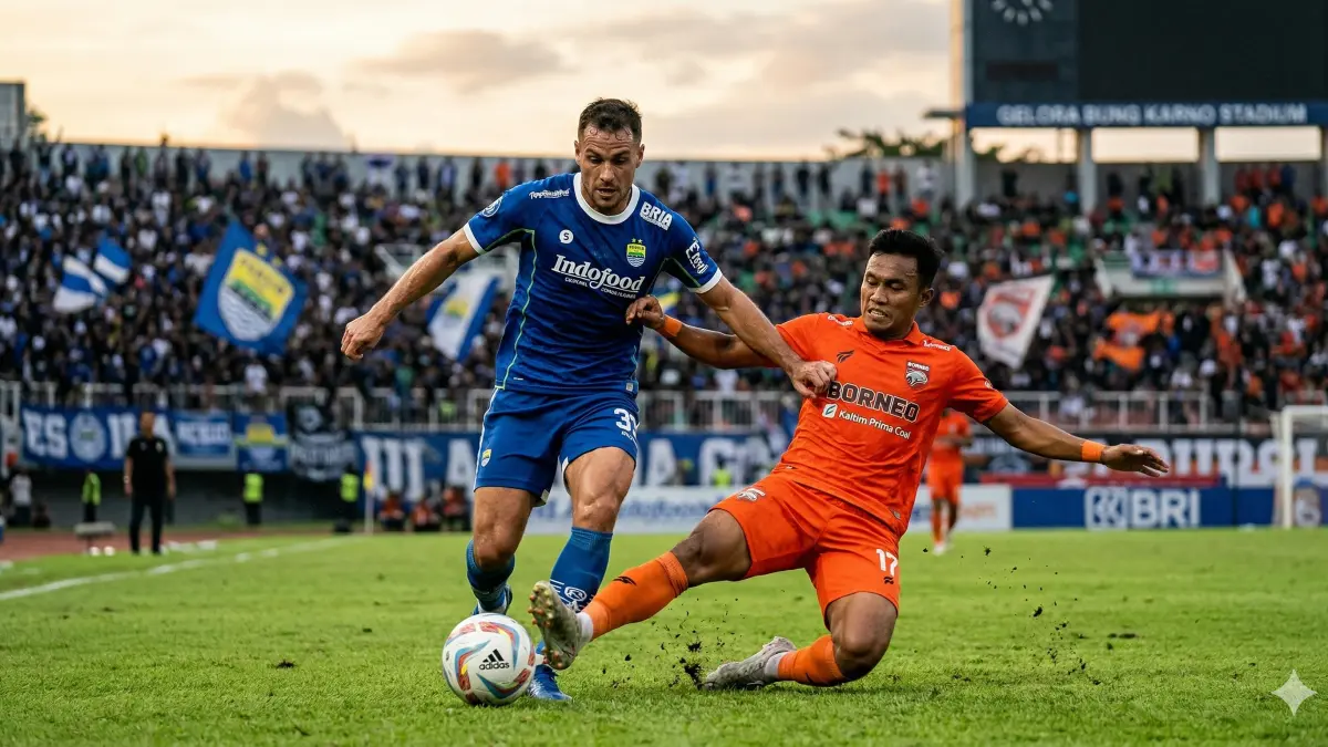 Cek Jadwal Liga 1 Super League 2025/2026 pekan ke-26! Persib di puncak, David Da Silva top skor. Simak jadwal lengkap dan klasemen terbaru di sini!