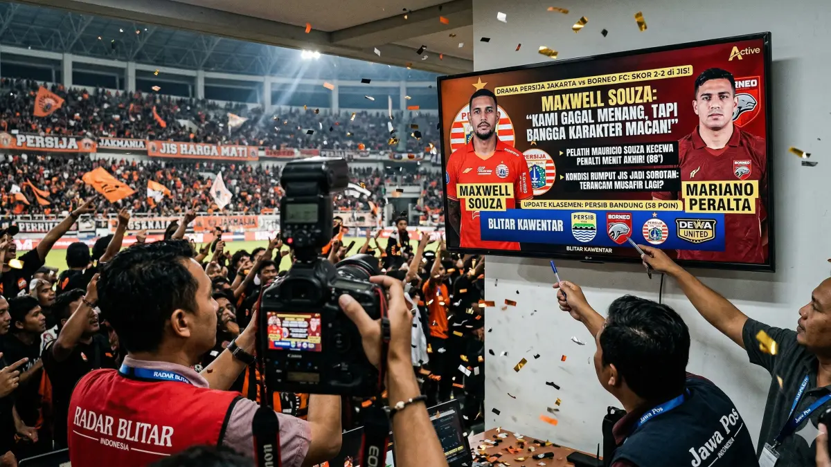 Hasil Persija Jakarta vs Borneo FC berakhir imbang 2-2. Maxwell Souza bangga karakter tim, namun Persija terancam musafir lagi gara-gara kondisi JIS. Cek di sini!