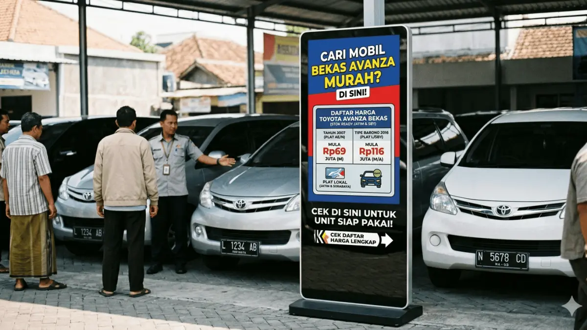 Update harga mobil bekas Avanza pekan ini. Ada tipe G matic & manual, kondisi mulus siap pakai mulai Rp70 jutaan. Cek spesifikasi lengkapnya di sini!
