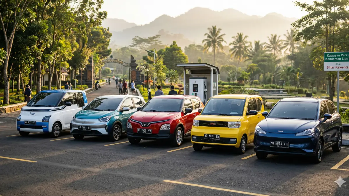 Cari mobil listrik murah di Indonesia? Cek rekomendasi 5 mobil listrik terbaik 2026 mulai Rp100 jutaan. Irit, canggih, dan ramah lingkungan!