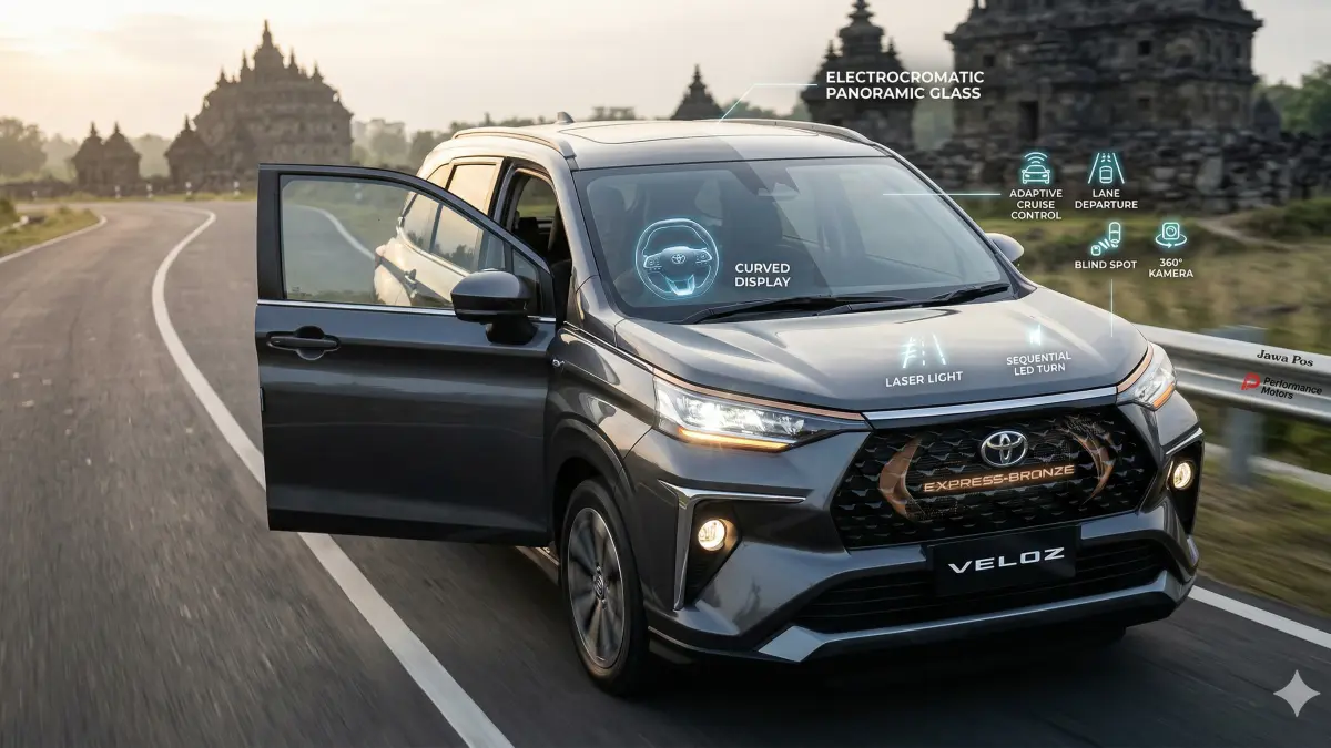 Gebrakan Toyota! Veloz Hybrid 2026 resmi meluncur mulai Rp 299 Juta. Mobil hybrid 7-seater termurah di kelasnya. Cek fitur & spesifikasinya!