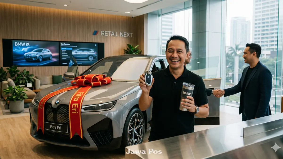 Intip momen mewah Fitra Eri terima unit BMW iX di dealer 