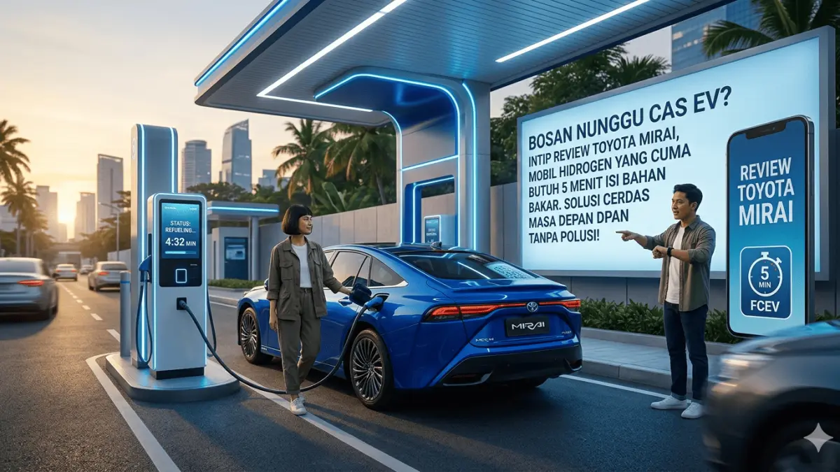 Review Toyota Mirai 2026: Mobil hidrogen tercanggih dengan jarak tempuh 850 KM. Cek spesifikasi fcev, fitur interior mewah, & teknologi nol emisi di sini!