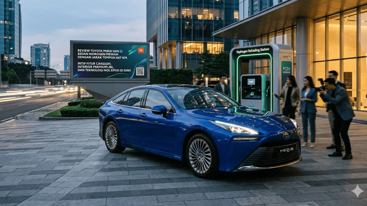 Review Toyota Mirai Gen 2: Sedan hidrogen mewah dengan jarak tempuh 647 km. Intip fitur canggih, interior premium JBL, dan teknologi nol emisi di sini!