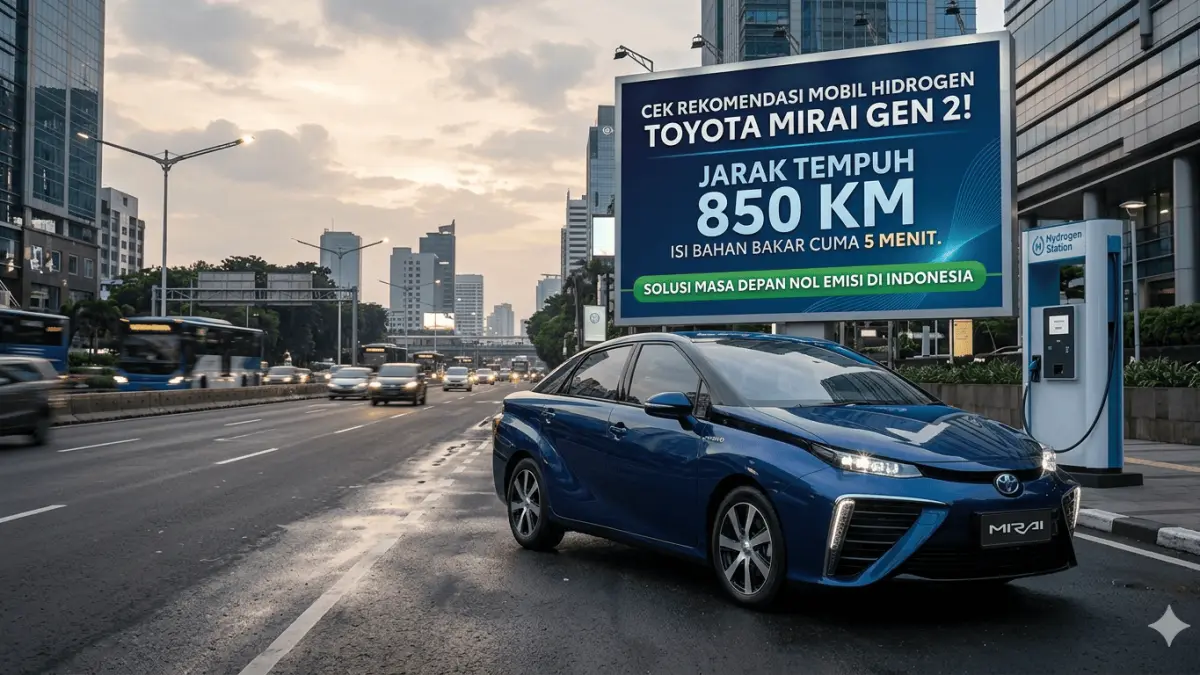 Toyota Mirai jadi rekomendasi mobil hidrogen paling canggih. Intip spesifikasi, fitur tombol H2O unik, dan performa gahar tanpa polusi di sini!