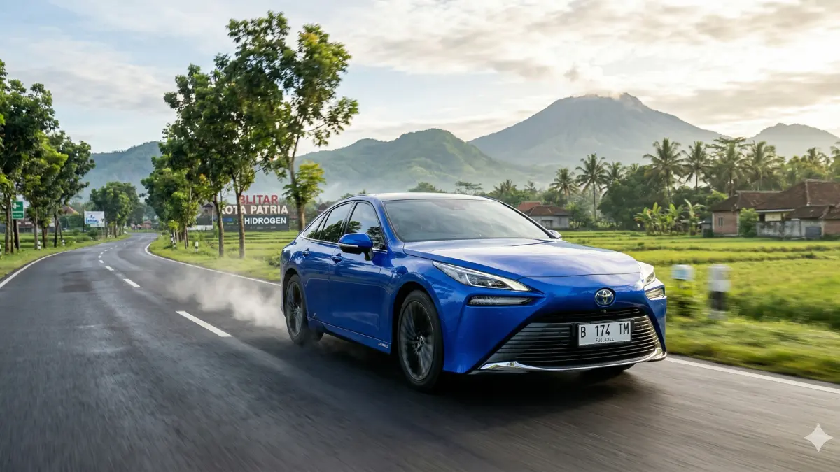 Intip kecanggihan Toyota Mirai, mobil hidrogen pertama di Indonesia. Tanpa emisi, isi cuma 5 menit bisa tempuh 850 KM. Masa depan otomotif!