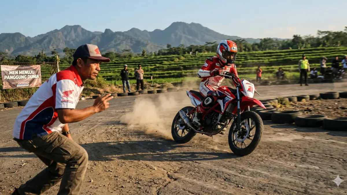 Kisah inspiratif Veda Ega Pratama, pembalap muda Indonesia yang siap debut Moto3 2026 setelah ditempa latihan ekstrem oleh sang ayah. Klik di sini!