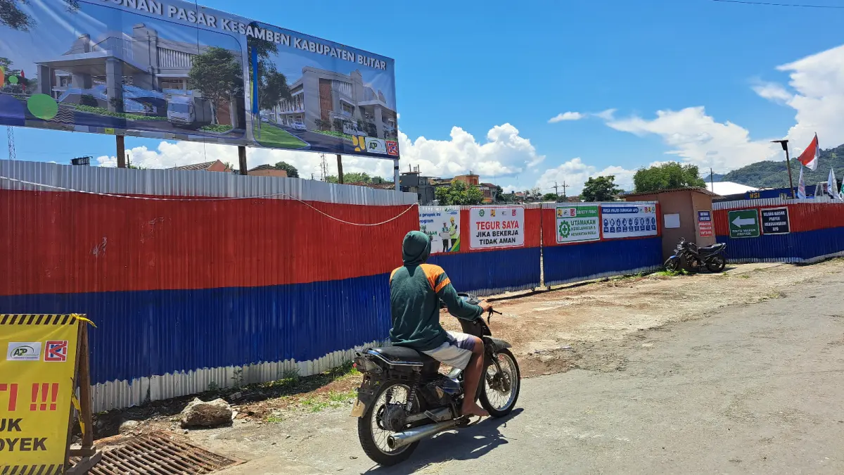 Pembangunan Pasar Kesamben Sudah 10 Persen