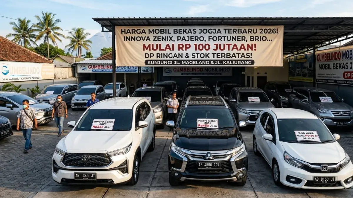 Harga mobil bekas Jogja terbaru 2026, dari Zenix hingga Pajero, mulai Rp100 jutaan dengan DP ringan dan stok terbatas!