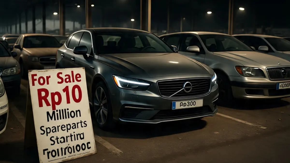 Kuburan Mobil Parung Spesialis Volvo! S80 Dijual Rp10 Juta, Sparepart Mulai Rp300 Ribuan Bikin Kaget