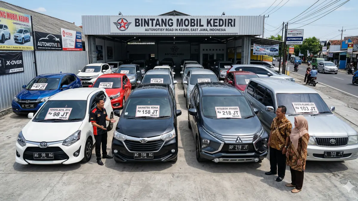 Cari mobil bekas di Kediri? Cek update stok Bintang Mobil: Agya 90 jutaan, Xenia Low KM, hingga HR-V 2026. Harga nego & DP minim. Klik di sini!