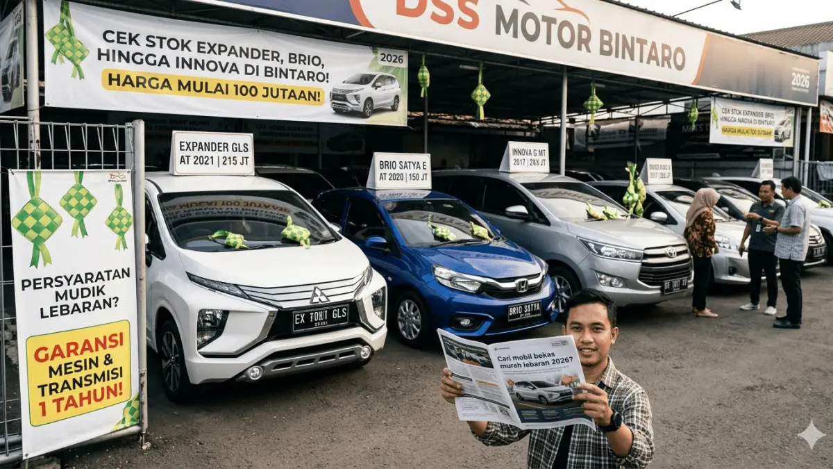 Cari mobil bekas murah lebaran 2026? Cek stok Expander, Brio, hingga Innova di Bintaro dengan harga mulai 100 jutaan dan garansi mesin 1 tahun!