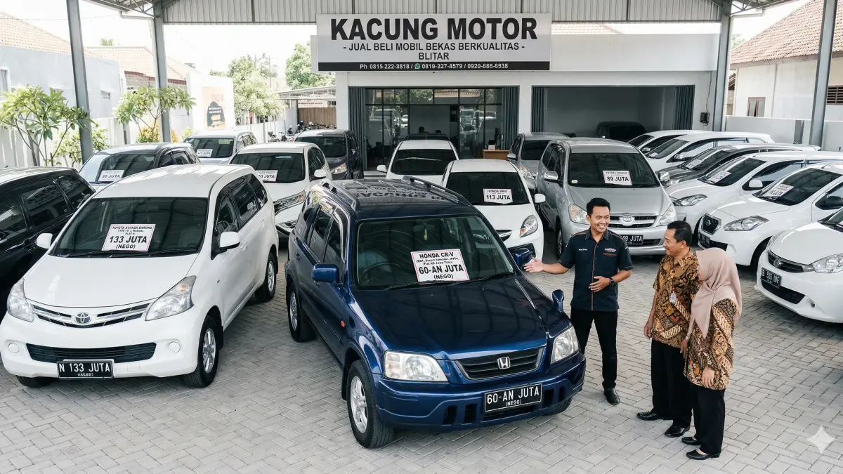 Cek Harga Mobil Bekas Kacung Motor terbaru! Ada Honda CRV Rp60 jutaan, Avanza Barong, hingga Brio Matic. Kondisi istimewa, pajak panjang, siap nego!