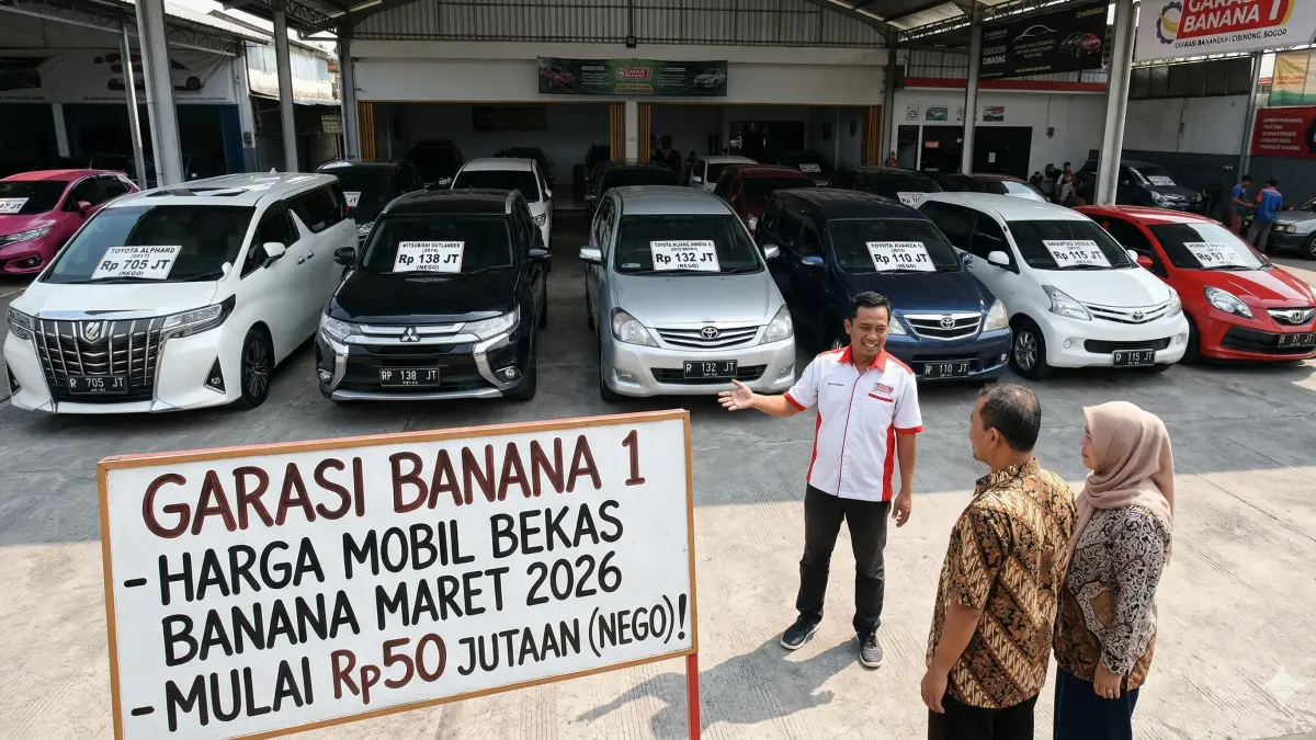 Cek update Harga Mobil Bekas Garasi Banana 1! Ada Alphard, Innova, hingga unit Rp50 jutaan. Harga di bawah pasar, kondisi jujur. Klik selengkapnya!