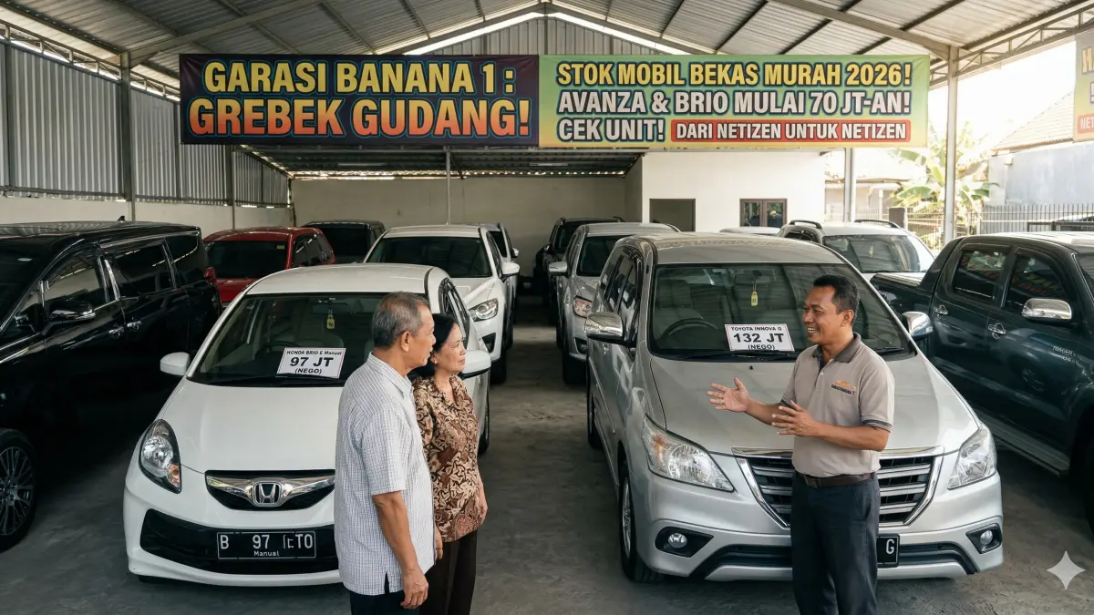 Cari mobil bekas murah 2026? Cek stok terbaru Garasi Banana! Avanza, Brio, hingga Alphard harga di bawah pasar. Cek unitnya di sini sebelum ludes!