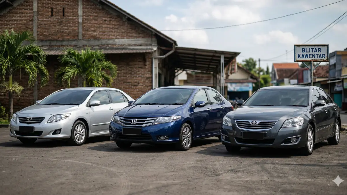 Cari rekomendasi mobil bekas mewah di bawah 100 juta? Cek spek Honda City, Altis, hingga Camry yang irit dan berkelas untuk warga Blitar!