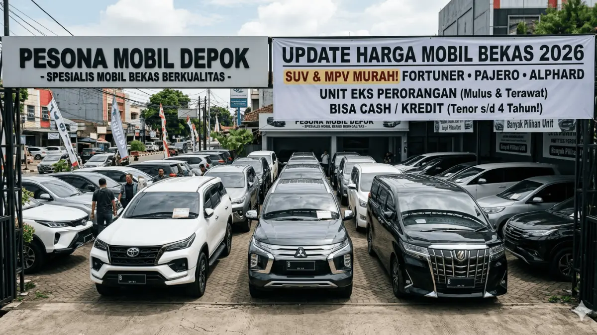 Update harga mobil bekas SUV murah Fortuner Pajero Alphard 2026. Banyak pilihan unit eks perorangan, bisa cash atau kredit tenor 4 tahun. Klik di sini!