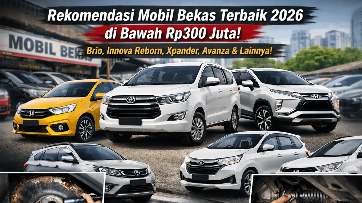 Rekomendasi mobil bekas terbaik 2026 di bawah Rp300 juta, dari Brio hingga Innova Reborn. Simak pilihan dan tips membelinya!