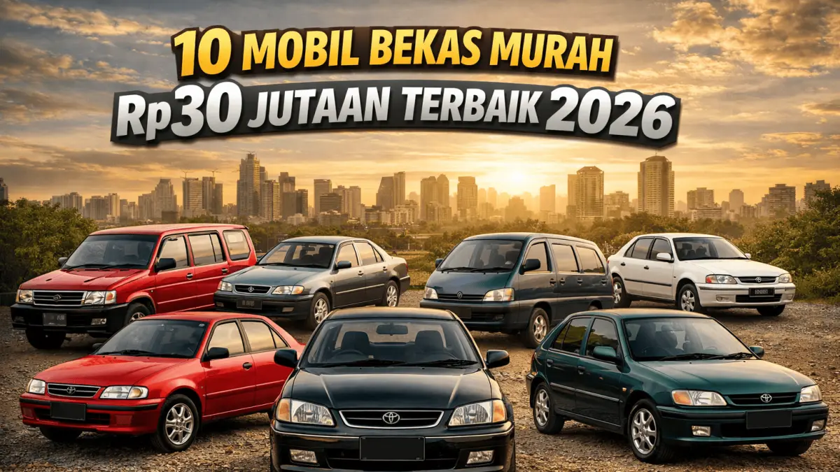 10 mobil bekas murah Rp30 jutaan terbaik 2026, dari sedan hingga MPV, masih layak dipakai harian dengan budget terbatas.
