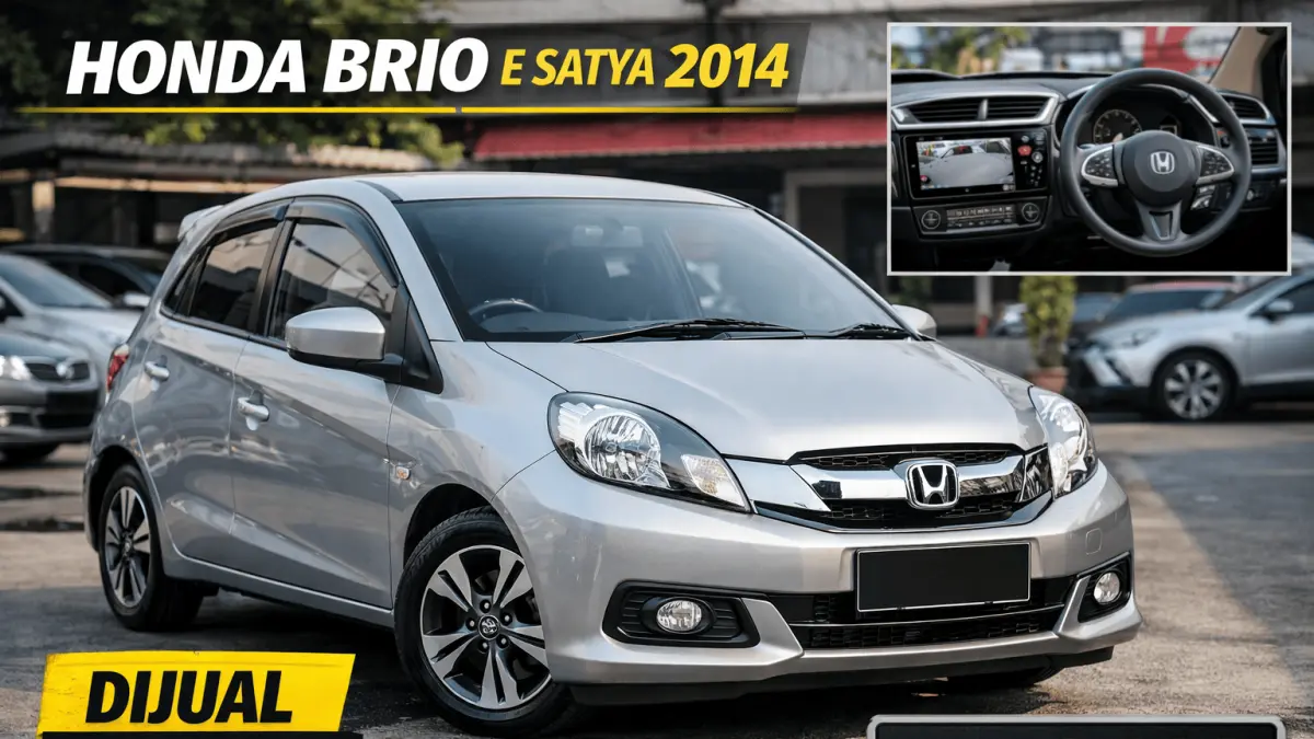 Honda Brio bekas 2014 kilometer 48 ribu dijual Rp100 jutaan, kondisi istimewa, irit, dan cocok untuk mobil harian.