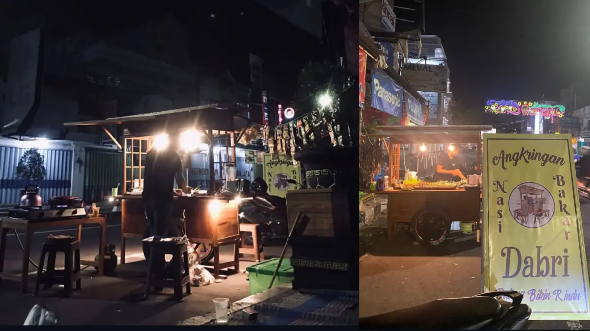 CB TAN/RADAR BLITAR - SYAHDU: Suasana malam di Angkringan Dabri 19 Jalan Merdeka Kota Blitar.
