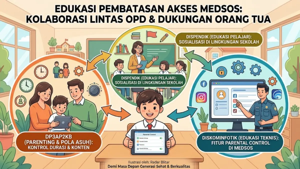  Edukasi pembatasan akses media sosial (medsos) bagi anak secara terpadu lintas organisasi perangkat daerah (OPD) menjadi hal penting yang harus dilakukan.