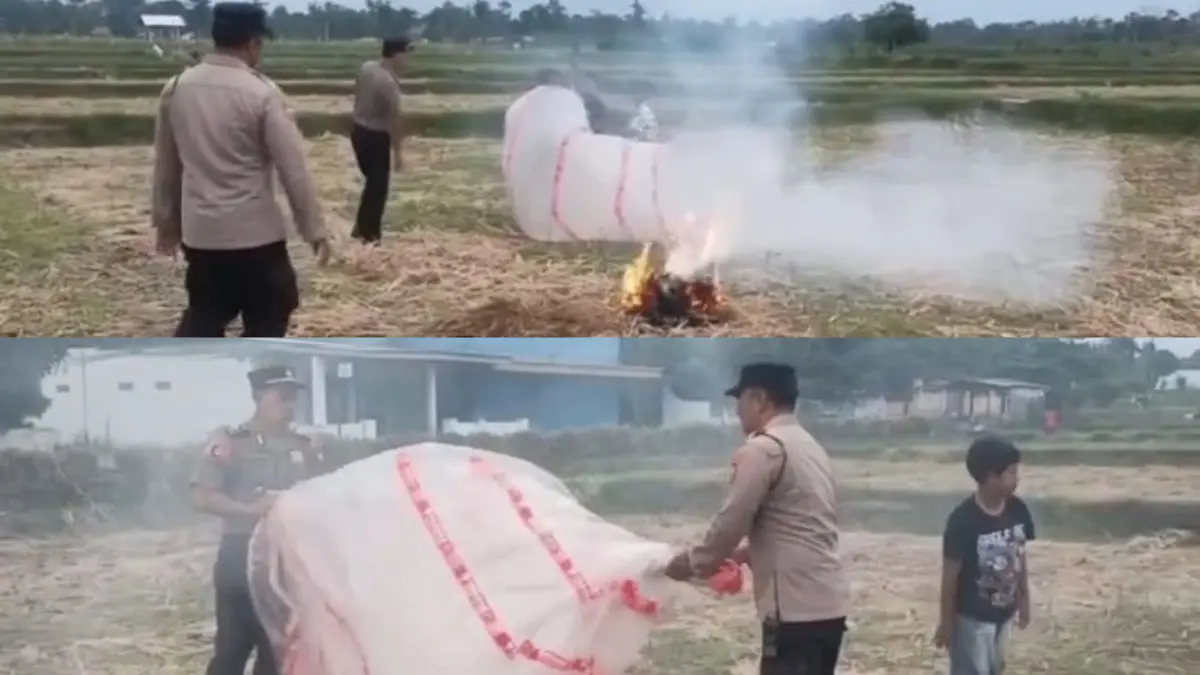POLSEK SANANKULON UNTUK RADAR BLITAR - ‎DICEGAH: Polisi batalkan upaya penerbangan balon udara oleh sejumlah pemuda di Desa Gledug, Kecamatan Sanankulon.