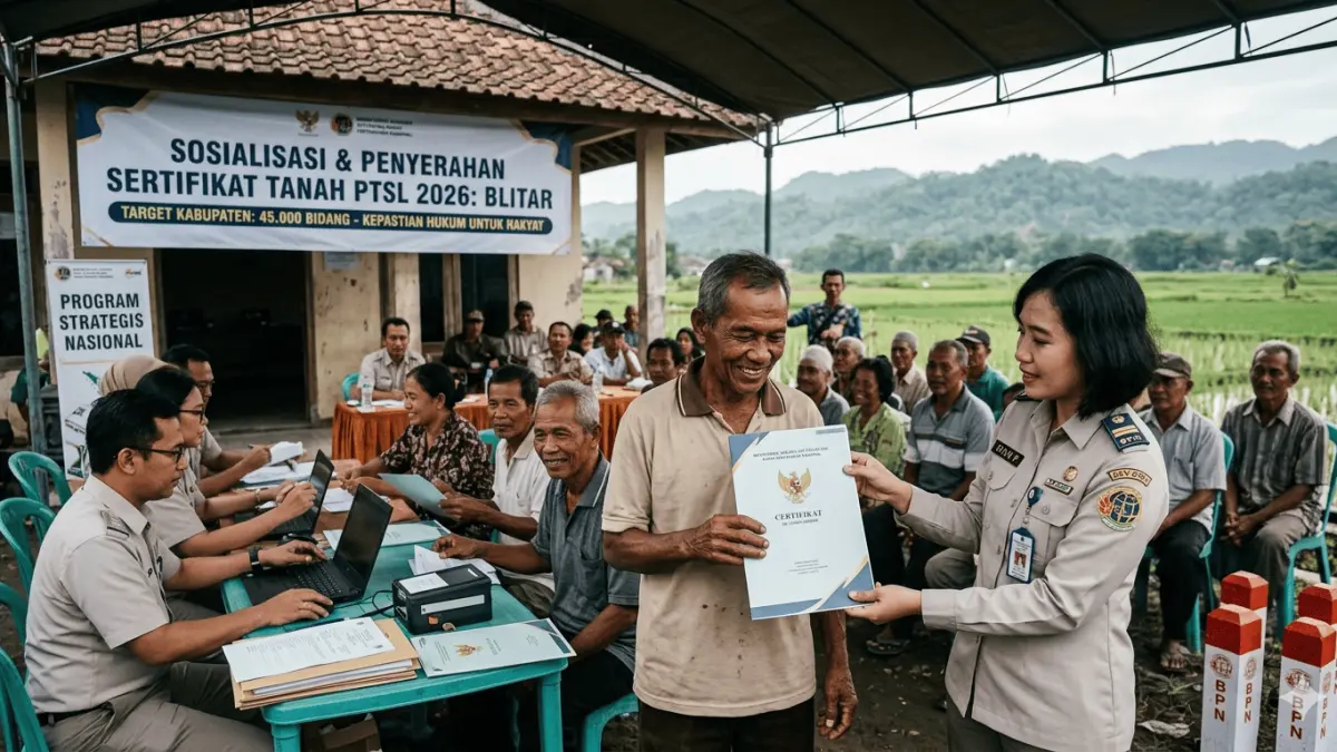 Kejar Target 45.000 Sertifikat: Program PTSL 2026 resmi digeber untuk memberikan kepastian hukum bagi pemilik lahan. Dengan kenaikan kuota yang signifikan, pemerintah berkomitmen menghapus sengketa tanah dan mempercepat legalitas aset warga demi kesejahteraan ekonomi.