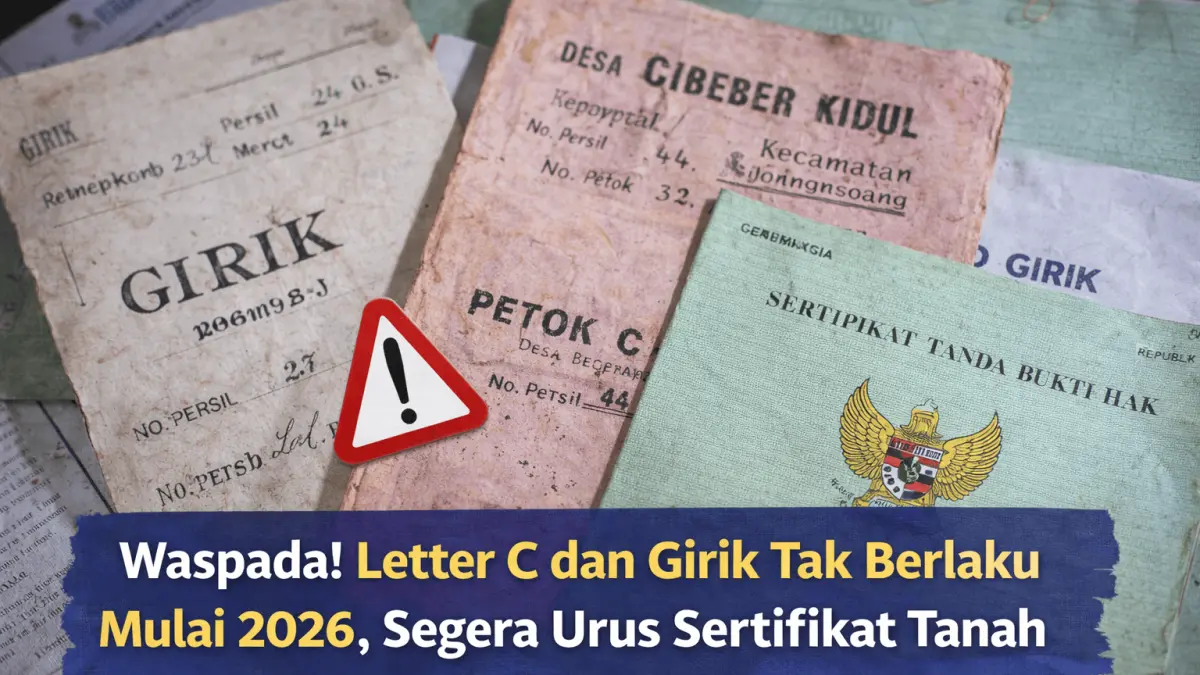 Girik & Letter C tak berlaku 2026! Segera ikuti pendaftaran tanah sistematis lengkap agar lahan Anda punya sertifikat sah & bebas sengketa.