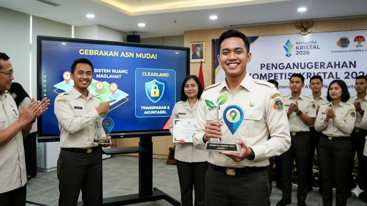 ASN muda pamer inovasi di Kompetisi KRISTAL 2026. Ada Sistem Ruang Maslahat & CLEARLAND untuk layanan pertanahan yang lebih aman dan transparan!