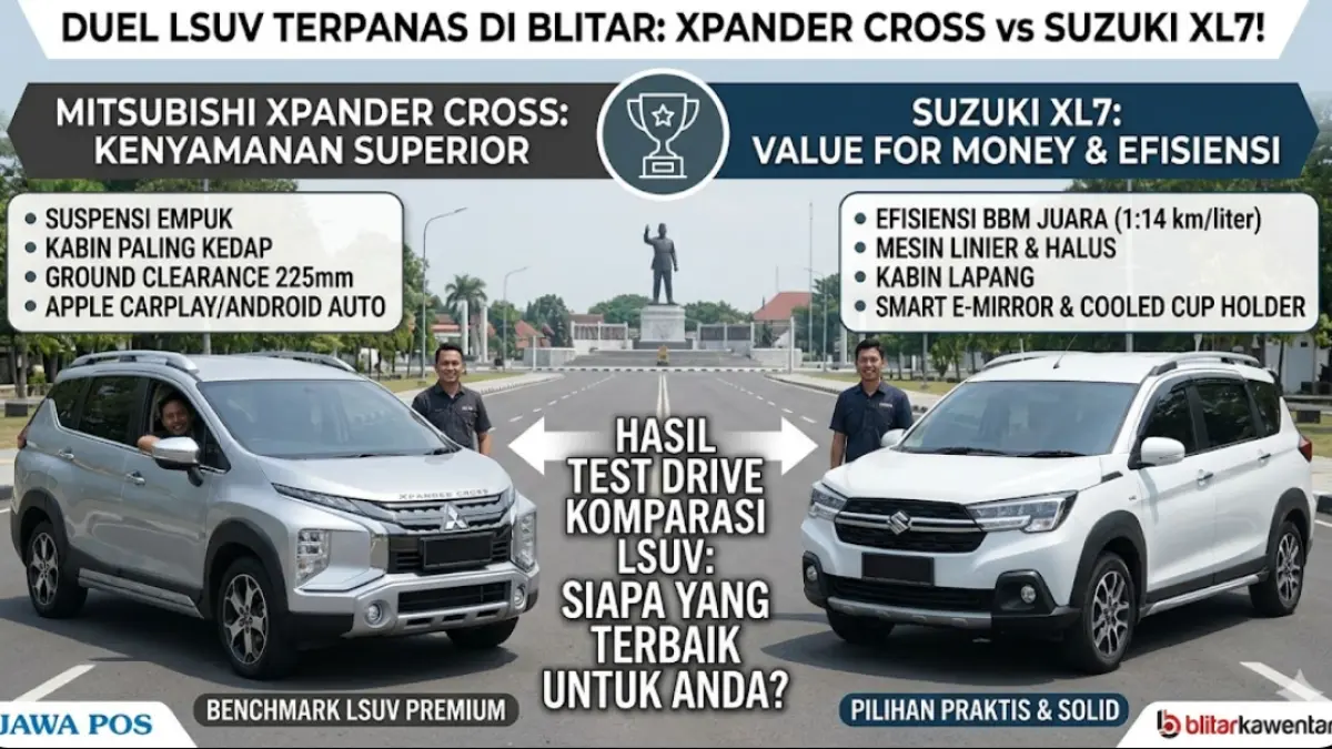 Cari LSUV terbaik? Simak komparasi Xpander Cross vs Suzuki XL7 dari segi kenyamanan, fitur, hingga efisiensi BBM. Temukan rekomendasi tepatnya di sini!