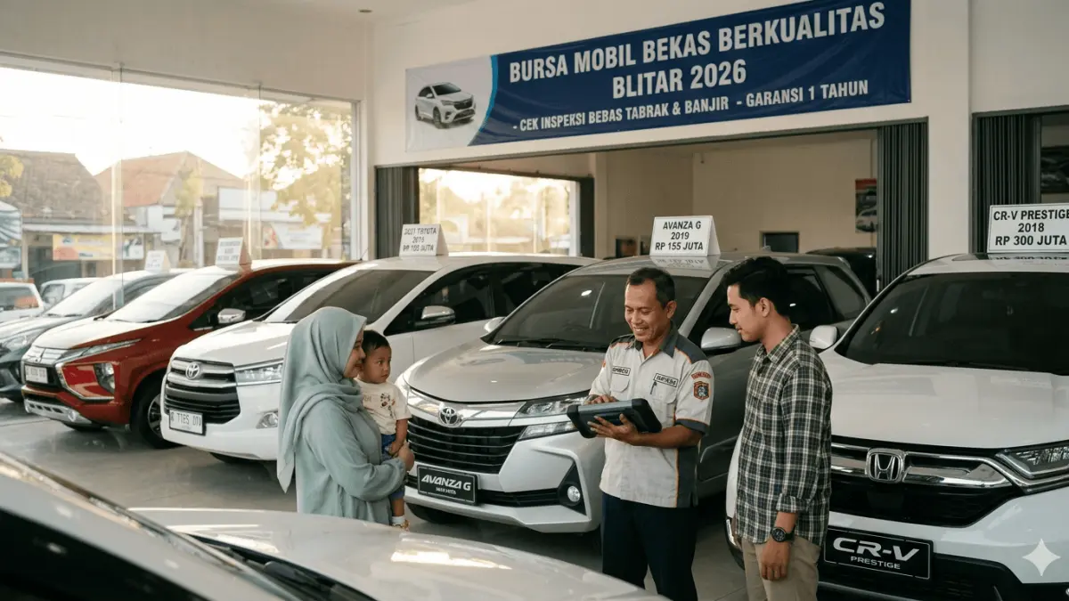 Cari mobil bekas murah Blitar 2026? Cek harga Innova, CR-V, hingga Avanza mulai 60 jutaan. Unit bergaransi, bebas banjir, dan siap mudik!