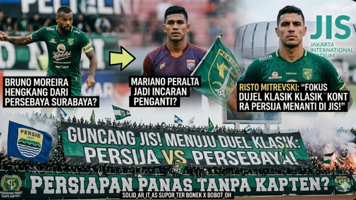 Bruno Moreira dikabarkan hengkang dari Persebaya Surabaya! Mariano Peralta jadi kandidat pengganti jelang duel panas lawan Persija di JIS. Cek infonya!