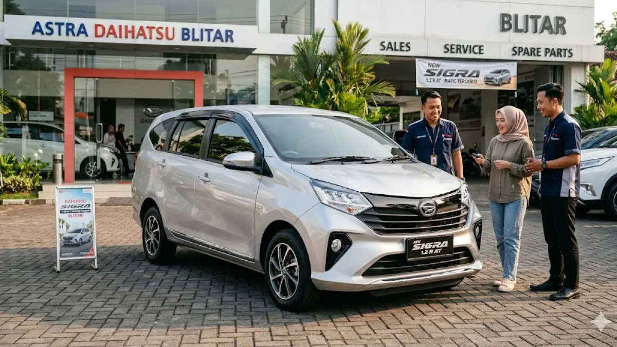 Cek spesifikasi Daihatsu Sigra 1.2 R AT 2026! Mobil matic irit, fitur LED & kamera parkir. Dapatkan promo DP murah & diskon puluhan juta sekarang.