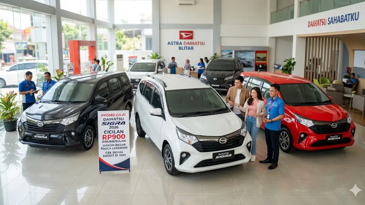 Promo Daihatsu Sigra 2026! Cicilan mulai 900 ribuan, diskon besar & tenor hingga 8 tahun. Cek skema kredit dan bonus melimpah di sini!