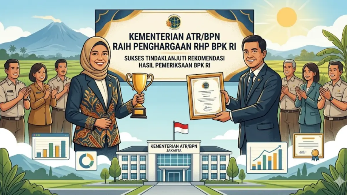 Kementerian ATR/BPN sabet penghargaan bergengsi BPK RI! Bukti akuntabilitas dan transparansi tata kelola pemerintahan terbaik di sektor agraris.