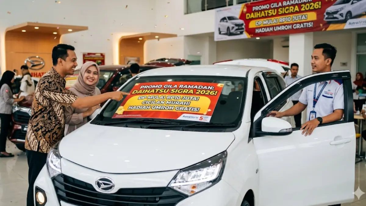 Promo Daihatsu Sigra 2026 terbaru: DP mulai 10 juta, cicilan murah, dan hadiah umrah gratis! Cek spesifikasi serta solusi kredit rumah kontrak di sini.
