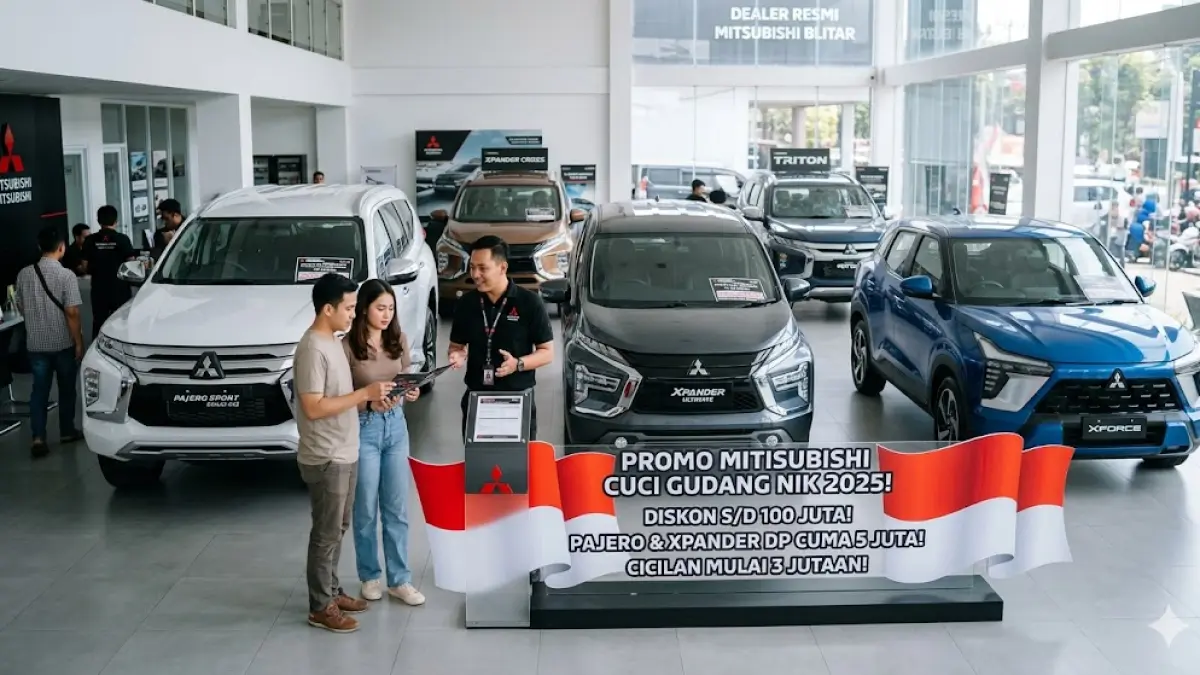 Dapatkan Promo Mitsubishi NIK 2025! Diskon hingga 100 juta, DP cuma 5 juta untuk Pajero & Xpander. Cicilan ringan, stok terbatas. Cek sekarang!