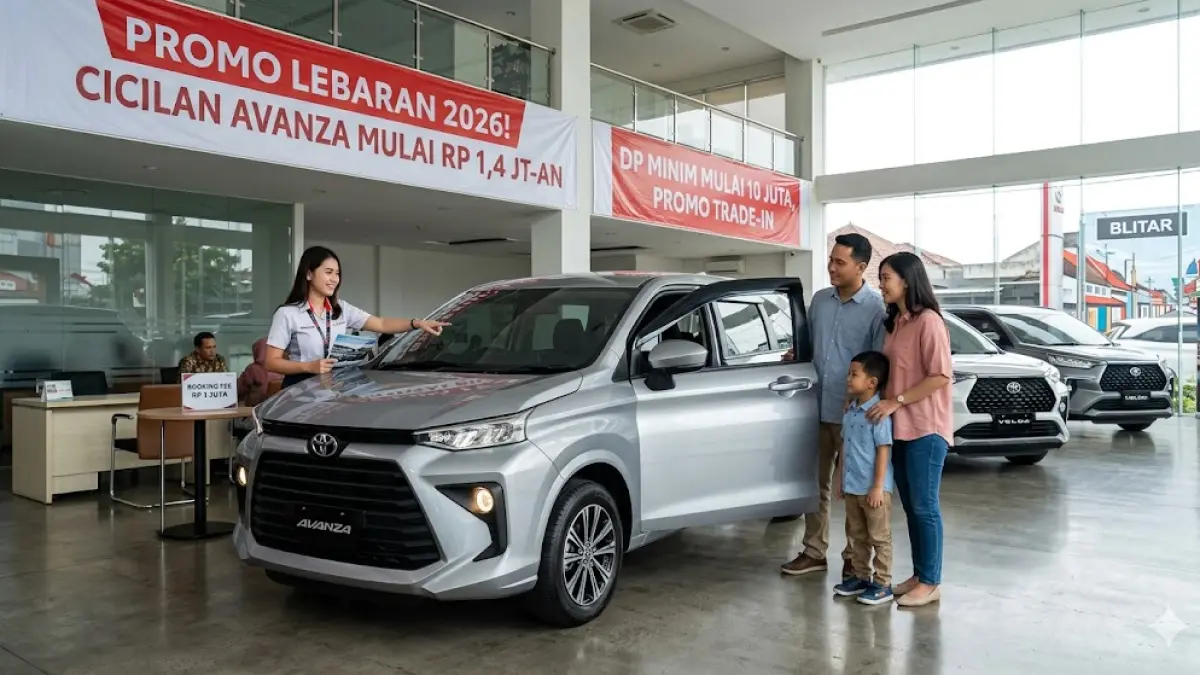 Dapatkan promo Toyota Avanza 2026 terbaru! Cicilan mulai 1,4 jutaan, DP minim 10 juta, dan diskon besar untuk mudik Lebaran. Cek promonya sekarang!