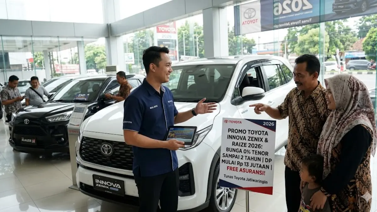 Dapatkan Promo Toyota Innova Zenix dan Raize 2026! Bunga 0%, DP mulai Rp13 Juta, dan gratis asuransi 2 tahun. Cek harga spesialnya di sini!