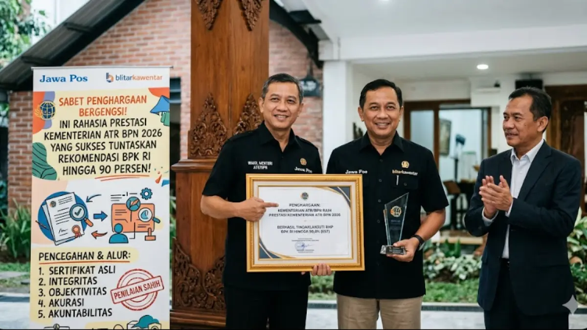 Sabet penghargaan BPK! Simak rincian prestasi Kementerian ATR BPN 2026 yang sukses tuntaskan rekomendasi audit hingga 90,8%. Bukti nyata birokrasi bersih!