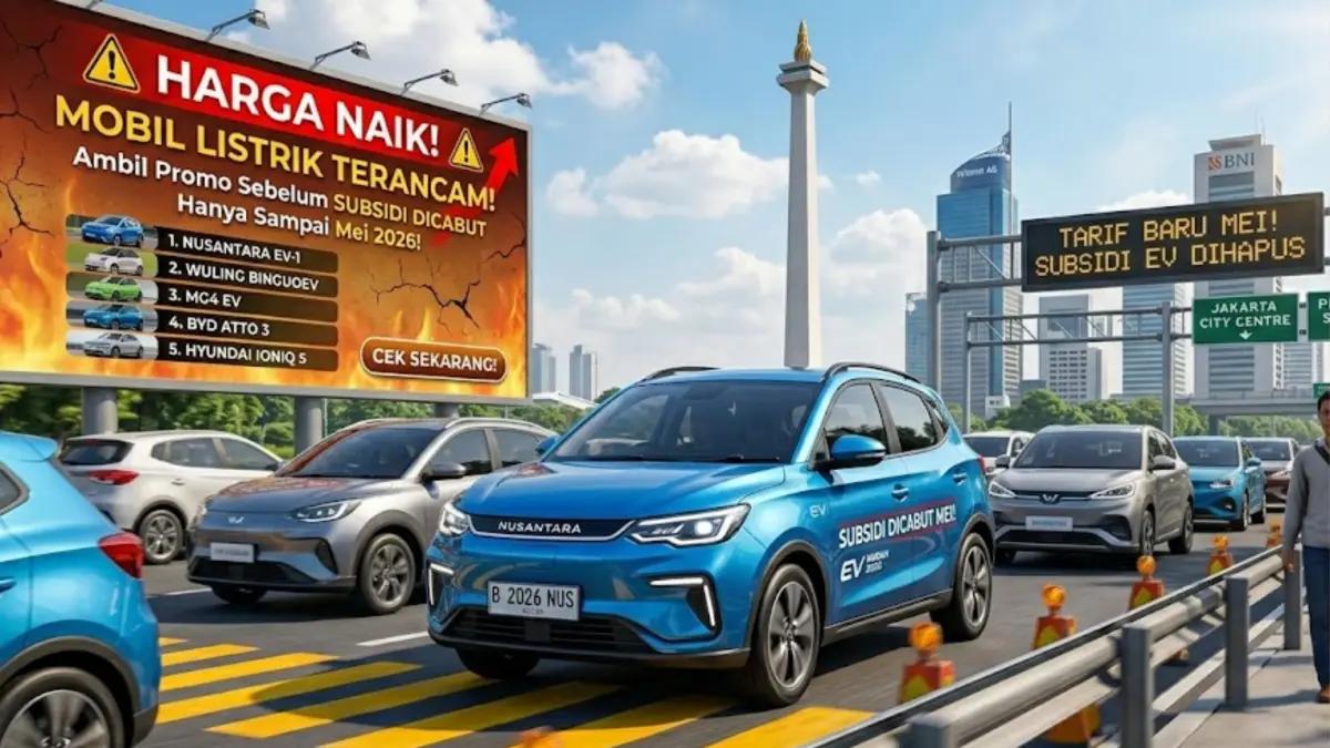 Mobil listrik murah 2026 Indonesia terancam naik! Ini 5 EV terbaik yang wajib dibeli sebelum subsidi dicabut.